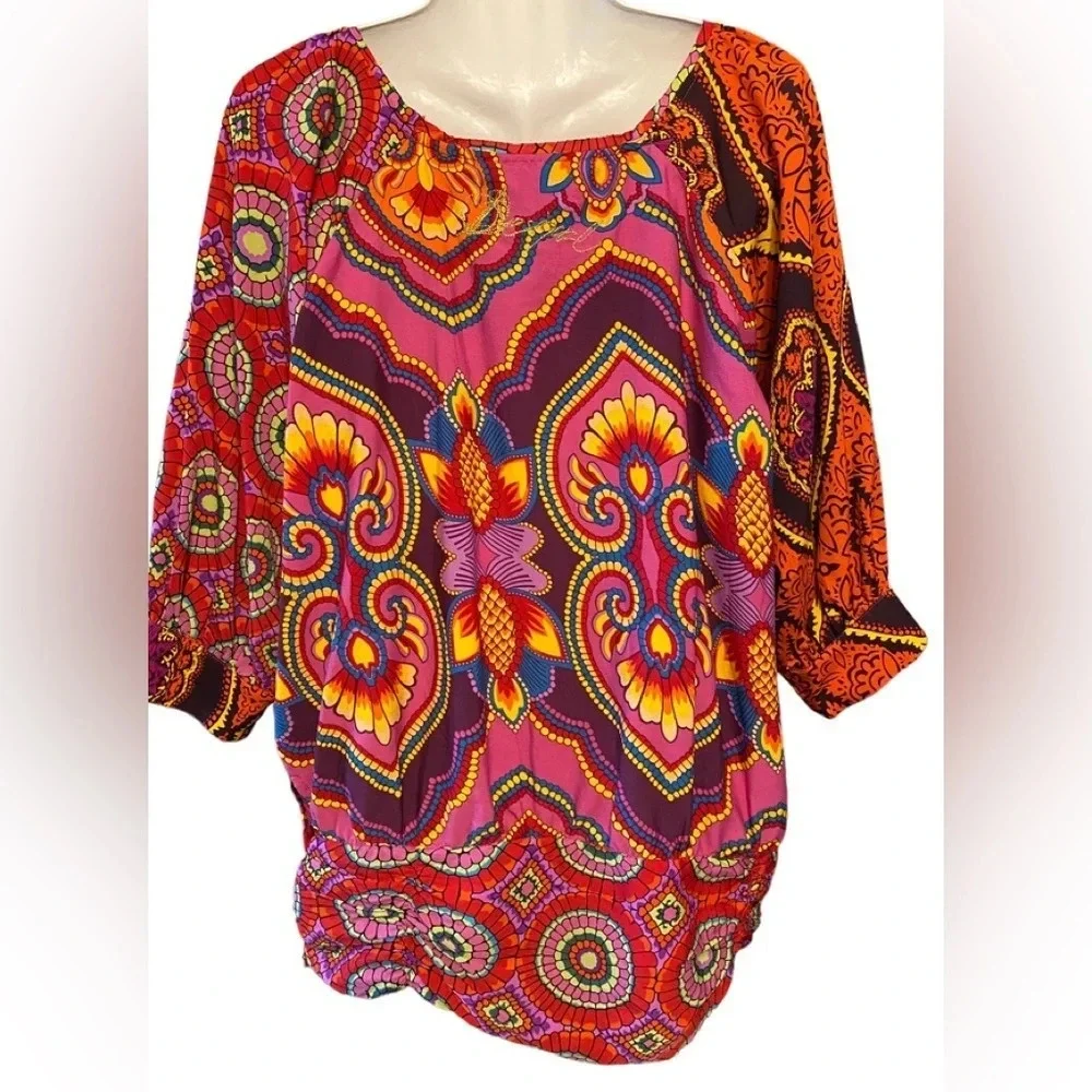Desigual Long Line Boho Tunic Top